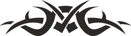 Vector symbol, ornament, tattoo. beautiful vector illustration. Drawings on the body, ancient symbols.のイラスト素材