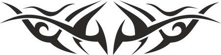Vector symbol, ornament, tattoo. beautiful vector illustration. Drawings on the body, ancient symbols.のイラスト素材