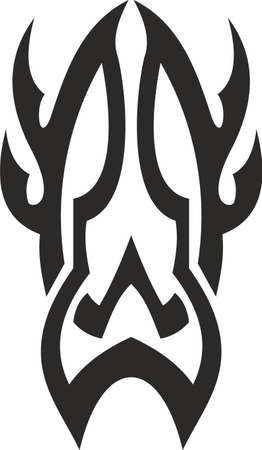 Vector symbol, ornament, tattoo. beautiful vector illustration. Drawings on the body, ancient symbols.のイラスト素材