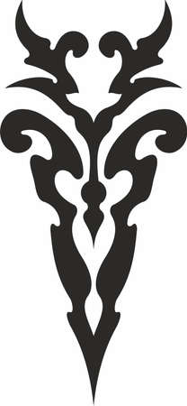 Vector symbol, ornament, tattoo. beautiful vector illustration. Drawings on the body, ancient symbols.のイラスト素材