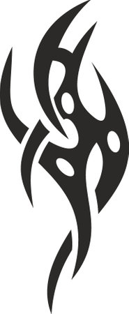 Vector symbol, ornament, tattoo. beautiful vector illustration. Drawings on the body, ancient symbols.のイラスト素材