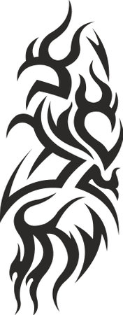 Vector symbol, ornament, tattoo. beautiful vector illustration. Drawings on the body, ancient symbols.のイラスト素材