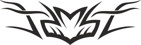 Vector symbol, ornament, tattoo. beautiful vector illustration. Drawings on the body, ancient symbols.のイラスト素材