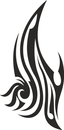 Vector symbol, ornament, tattoo. beautiful vector illustration. Drawings on the body, ancient symbols.のイラスト素材