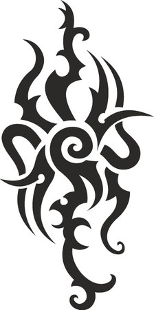 Vector symbol, ornament, tattoo. beautiful vector illustration. Drawings on the body, ancient symbols.のイラスト素材