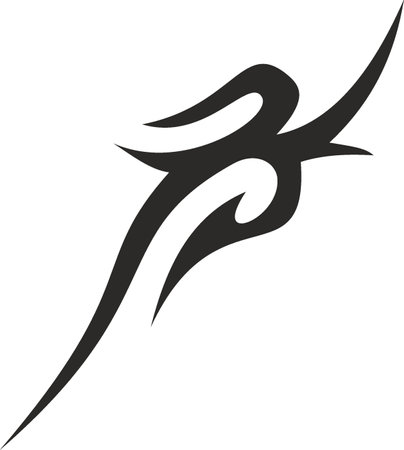 Vector symbol, ornament, tattoo. beautiful vector illustration. Drawings on the body, ancient symbols.のイラスト素材