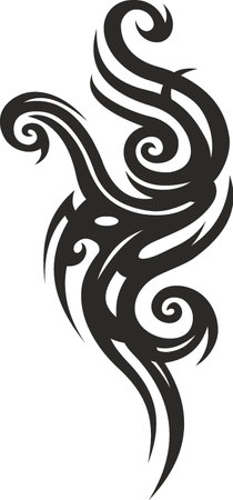 Vector symbol, ornament, tattoo. beautiful vector illustration. Drawings on the body, ancient symbols.のイラスト素材