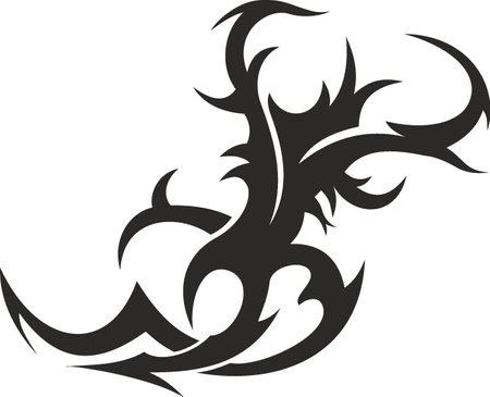 Vector symbol, ornament, tattoo. beautiful vector illustration. Drawings on the body, ancient symbols.のイラスト素材