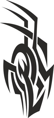 Vector symbol, ornament, tattoo. beautiful vector illustration. Drawings on the body, ancient symbols.のイラスト素材