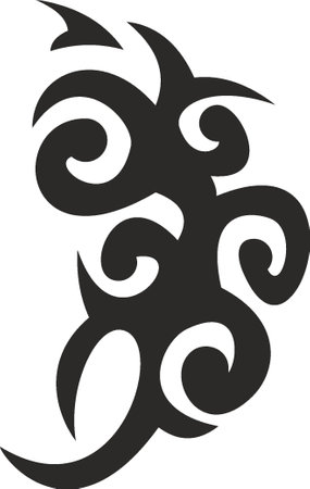 Vector symbol, ornament, tattoo. beautiful vector illustration. Drawings on the body, ancient symbols.のイラスト素材
