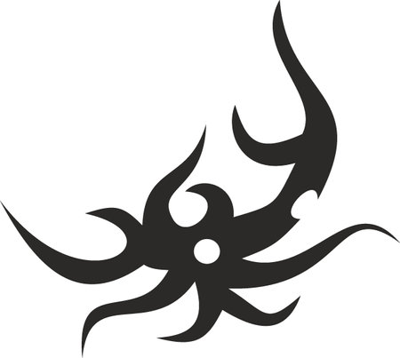 Vector symbol, ornament, tattoo. beautiful vector illustration. Drawings on the body, ancient symbols.のイラスト素材
