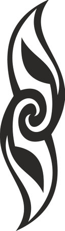 Vector symbol, ornament, tattoo. beautiful vector illustration. Drawings on the body, ancient symbols.のイラスト素材