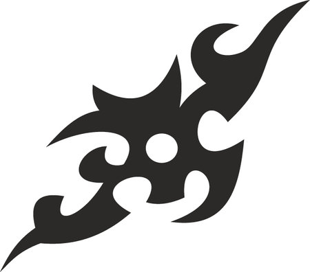 Vector symbol, ornament, tattoo. beautiful vector illustration. Drawings on the body, ancient symbols.のイラスト素材