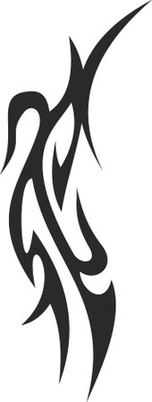 Vector symbol, ornament, tattoo. beautiful vector illustration. Drawings on the body, ancient symbols.のイラスト素材