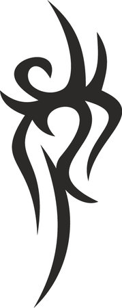 Vector symbol, ornament, tattoo. beautiful vector illustration. Drawings on the body, ancient symbols.のイラスト素材