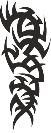 Vector symbol, ornament, tattoo. beautiful vector illustration. Drawings on the body, ancient symbols.のイラスト素材