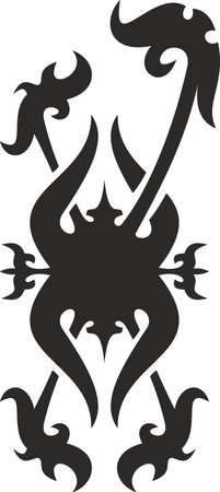 Vector symbol, ornament, tattoo. beautiful vector illustration. Drawings on the body, ancient symbols.のイラスト素材