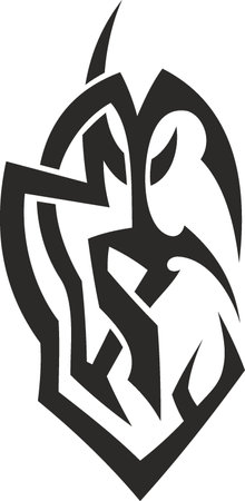 Vector symbol, ornament, tattoo. beautiful vector illustration. Drawings on the body, ancient symbols.のイラスト素材