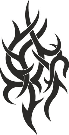Vector symbol, ornament, tattoo. beautiful vector illustration. Drawings on the body, ancient symbols.のイラスト素材