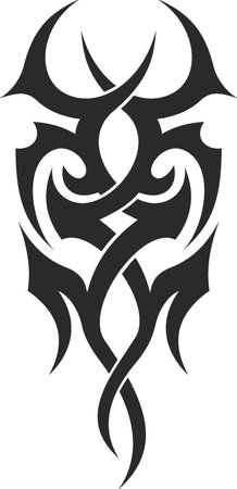 Vector symbol, ornament, tattoo. beautiful vector illustration. Drawings on the body, ancient symbols.のイラスト素材