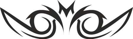 Vector symbol, ornament, tattoo. beautiful vector illustration. Drawings on the body, ancient symbols.のイラスト素材