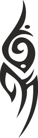 Vector symbol, ornament, tattoo. beautiful vector illustration. Drawings on the body, ancient symbols.のイラスト素材
