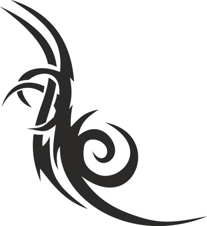 Vector symbol, ornament, tattoo. beautiful vector illustration. Drawings on the body, ancient symbols.のイラスト素材