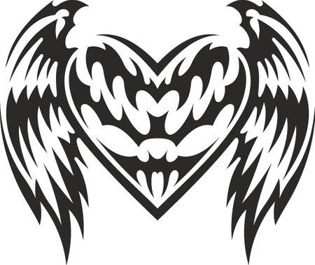 Vector symbol, ornament, tattoo. beautiful vector illustration. Drawings on the body, ancient symbols.のイラスト素材