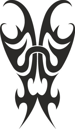 Vector symbol, ornament, tattoo. beautiful vector illustration. Drawings on the body, ancient symbols.のイラスト素材