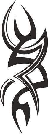 Vector symbol, ornament, tattoo. beautiful vector illustration. Drawings on the body, ancient symbols.のイラスト素材
