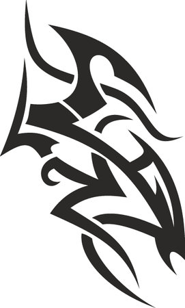 Vector symbol, ornament, tattoo. beautiful vector illustration. Drawings on the body, ancient symbols.のイラスト素材