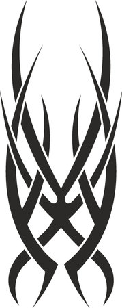 Vector symbol, ornament, tattoo. beautiful vector illustration. Drawings on the body, ancient symbols.のイラスト素材