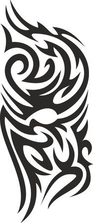 Vector symbol, ornament, tattoo. beautiful vector illustration. Drawings on the body, ancient symbols.のイラスト素材