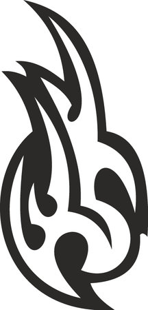 Vector symbol, ornament, tattoo. beautiful vector illustration. Drawings on the body, ancient symbols.のイラスト素材