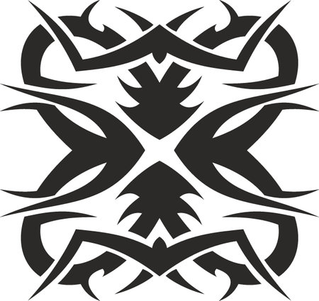 Vector symbol, ornament, tattoo. beautiful vector illustration. Drawings on the body, ancient symbols.のイラスト素材