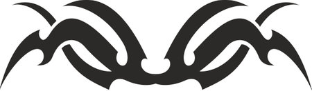 Vector symbol, ornament, tattoo. beautiful vector illustration. Drawings on the body, ancient symbols.のイラスト素材