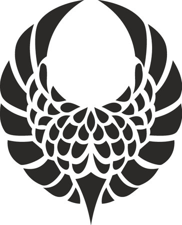 Vector symbol, ornament, tattoo. beautiful vector illustration. Drawings on the body, ancient symbols.のイラスト素材