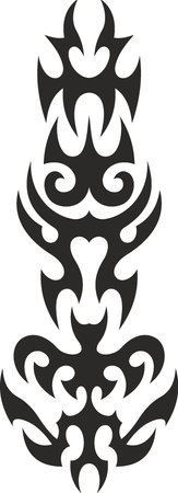 Vector symbol, ornament, tattoo. beautiful vector illustration. Drawings on the body, ancient symbols.のイラスト素材