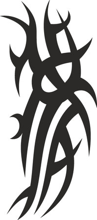 Vector symbol, ornament, tattoo. beautiful vector illustration. Drawings on the body, ancient symbols.のイラスト素材