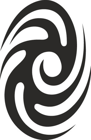 Vector symbol, ornament, tattoo. beautiful vector illustration. Drawings on the body, ancient symbols.のイラスト素材