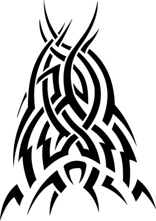 Vector symbol, ornament, tattoo. beautiful vector illustration. Drawings on the body, ancient symbols.のイラスト素材
