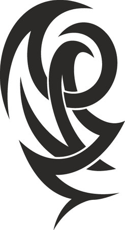 Vector symbol, ornament, tattoo. beautiful vector illustration. Drawings on the body, ancient symbols.のイラスト素材