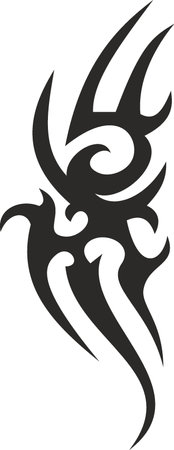 Vector symbol, ornament, tattoo. beautiful vector illustration. Drawings on the body, ancient symbols.のイラスト素材