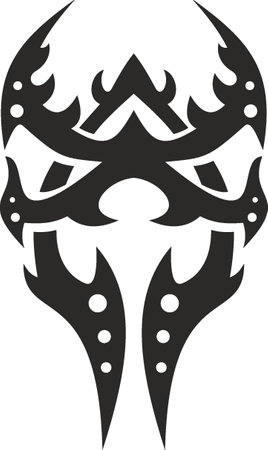 Vector symbol, ornament, tattoo. beautiful vector illustration. Drawings on the body, ancient symbols.のイラスト素材