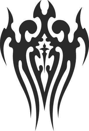 Vector symbol, ornament, tattoo. beautiful vector illustration. Drawings on the body, ancient symbols.のイラスト素材