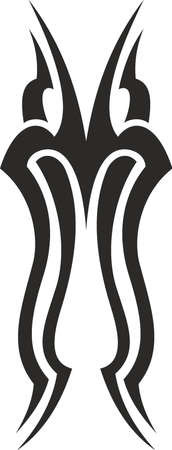 Vector symbol, ornament, tattoo. beautiful vector illustration. Drawings on the body, ancient symbols.のイラスト素材