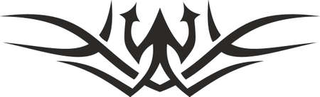 Vector symbol, ornament, tattoo. beautiful vector illustration. Drawings on the body, ancient symbols.のイラスト素材