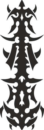 Vector symbol, ornament, tattoo. beautiful vector illustration. Drawings on the body, ancient symbols.のイラスト素材