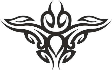 Vector symbol, ornament, tattoo. beautiful vector illustration. Drawings on the body, ancient symbols.のイラスト素材