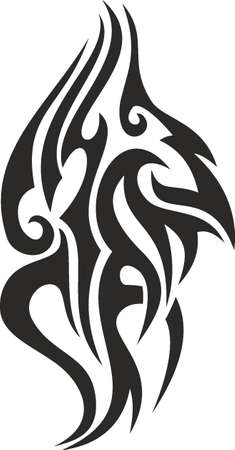 Vector symbol, ornament, tattoo. beautiful vector illustration. Drawings on the body, ancient symbols.のイラスト素材